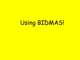 Maths KS3: BIDMAS lesson Simpsons powerpoint