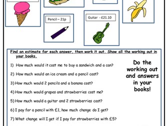 School shop - using money