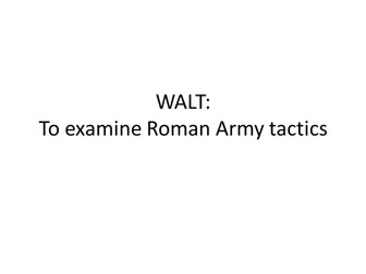 Roman Army Tactics