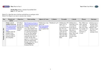 Summer Term Abacus Based Plans Year 1