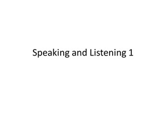 Speaking and Listening: Debating topics