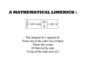 A mathematical limerick