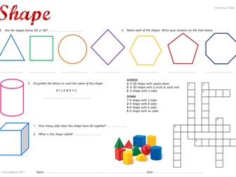 Shapes Activity Sheet