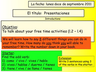 presentaciones - free time activities