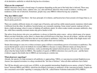 Lesson plan - MRSA evolution