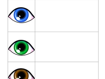Making a tally chart on eye colour
