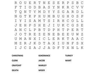 A Christmas Carol word search