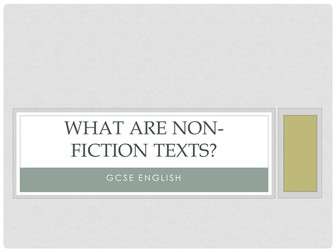 What are Non-Fiction Texts?