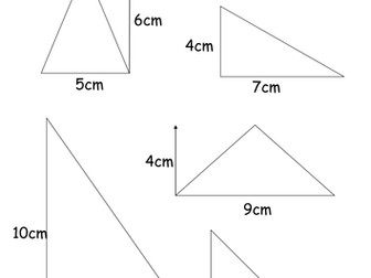 Area of triangles worksheet