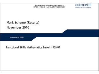 Functional skills level 1 Maths + topic breakdown