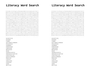 Literacy Wordsearch