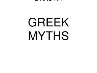 Greek Myths SOW aimed at ks3