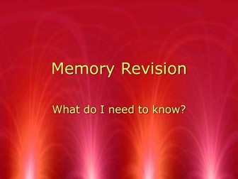 Revision on Memory