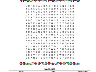 Environmental chemistry wordsearch