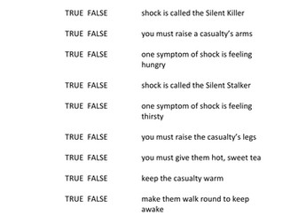 Shock true or false