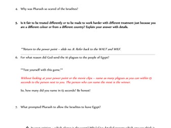 Lesson 2 - Moses & the 10 plagues