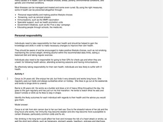 Preventing Ill Health (1) Preventative Measures