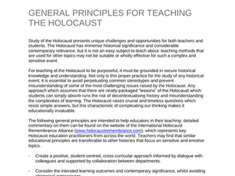 General Principles for Teaching the Holocaust