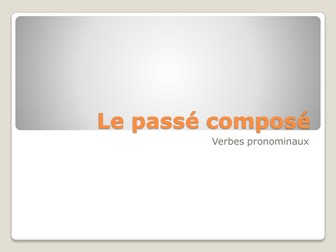 Passé composé des verbes pronominaux