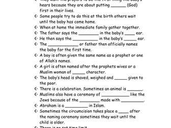 Muslim Birth ceremony