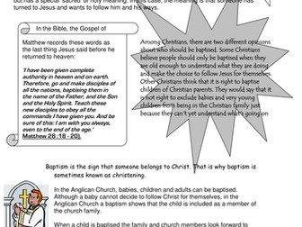 Christian Birth Ceremony - C of E