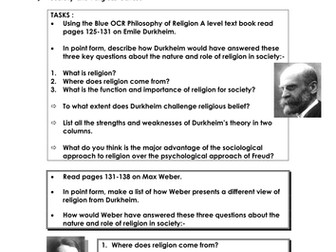 Challenge to God's existence - sociology