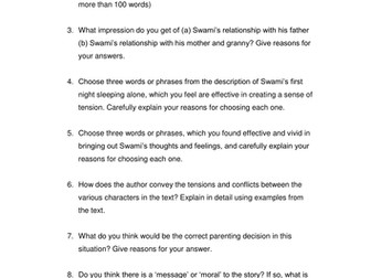 A Hero by R K Naryan [Edexcel Extract]