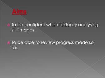 Still Image Analysis