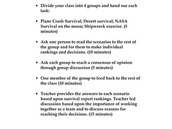 Survival Scenarios and Exercises