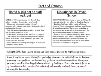 Bias, fact and opinion.