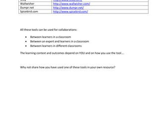 Web 2.0 tools for collaboration