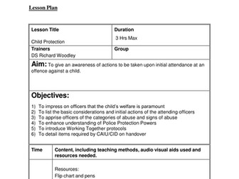 Police Training - Child Protection - Lesson Plan
