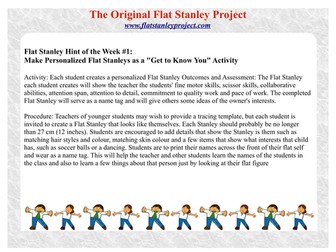 Flat Stanley Getting to Know You