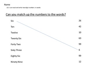 Write Numbers as Words and Words as Numbers Resources | Tes
