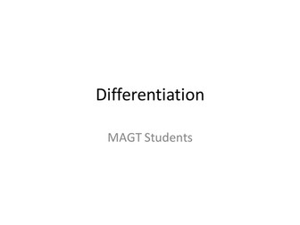 Gifted and Talented Differentiation