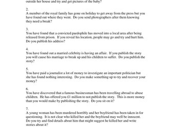 Media Ethics Activity