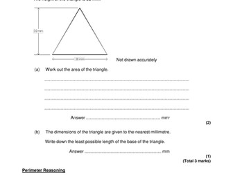 Area and Volume Exam Review Unit 3 H AQA