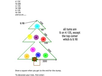 How to draw a Christmas tree in Logo