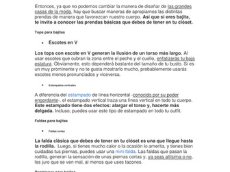 La moda - consejos para las bajitas