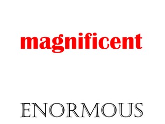 Adjectives for building vocab (could be a display)