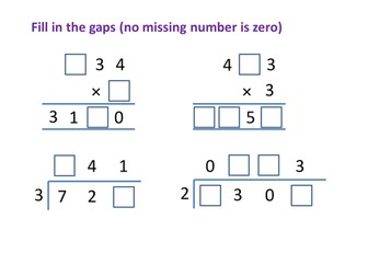 Short multiplication and division puzzle