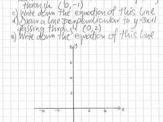 KS4 Coordinate Geometry Parallel and Perpendicular