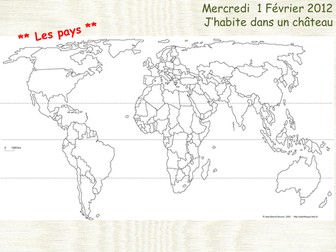 Les pays - short activity