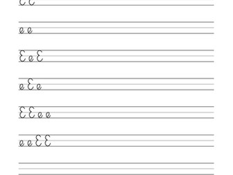 Calligraphy for Kids: Letter E