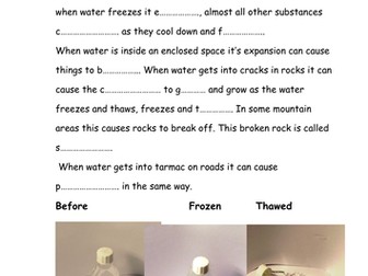 Water - Freezing and Expansion