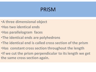 Volume of Prisms