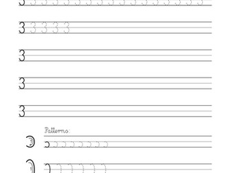 Calligraphy for Kids: Digit / Number 3