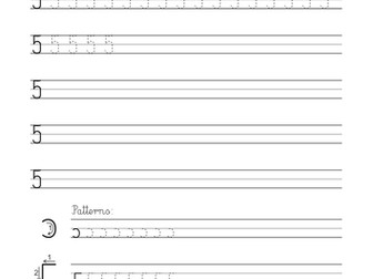 Calligraphy for Kids: Digit / Number 5