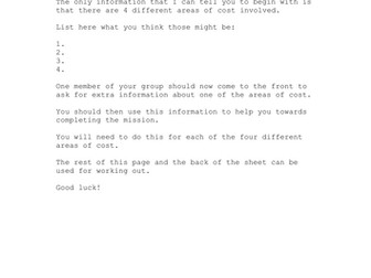 Maths Investigation - Dog Costs