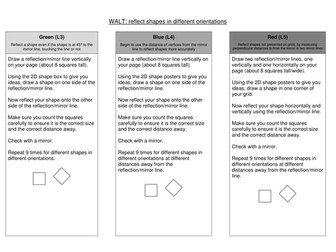 Reflection, rotation and translation tasks